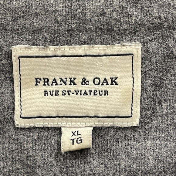 Frank & Oak Short Sleeve Button Up XL Men’s Baseball Gray - Picture 3 of 5